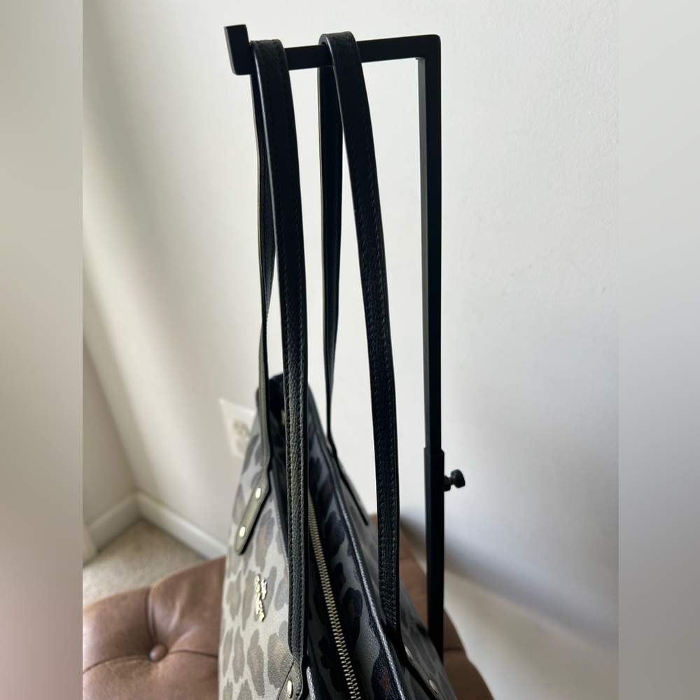 Coach Ocelot -Print Tote in Gray, Black and Brown - Picture 6 of 15